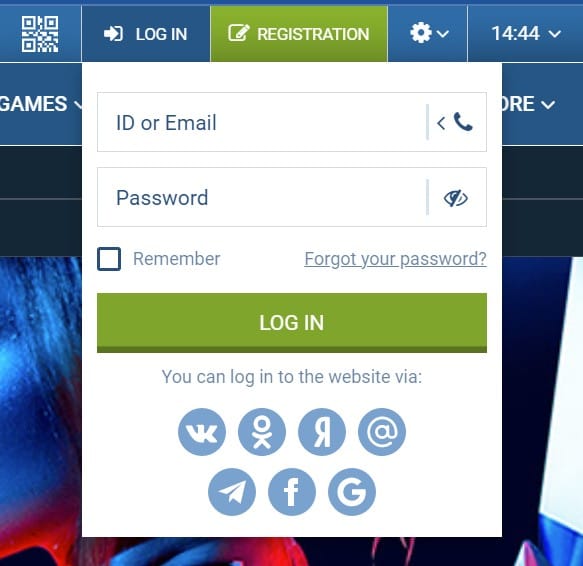 1xBet Login
